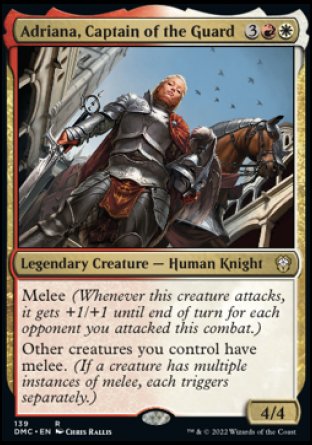 (139) Magic The Gathering Commander: Dominaria United Single: Adriana, Captain of the Guard  Rare