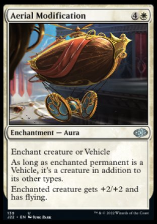 (139) Magic The Gathering Jumpstart 2022 Single: Aerial Modification  Uncommon