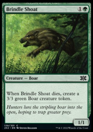 (139) Magic The Gathering Double Masters 2022 Single: Brindle Shoat Holo Common