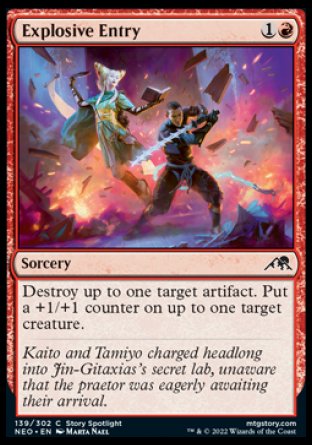(139) Magic The Gathering Kamigawa: Neon Dynasty Single: Explosive Entry  Common