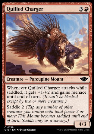 (139) Magic The Gathering Outlaws of Thunder Junction Single: Quilled Charger  Common