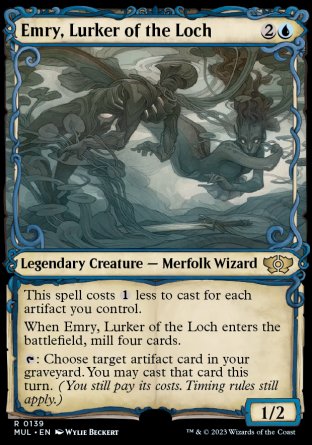 (139) Magic The Gathering Multiverse Legends Single: Emry, Lurker of the Loch (V.3) Holo Rare