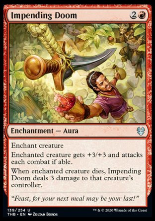 (139/254) Magic The Gathering Theros Beyond Death Single: Impending Doom  Uncommon