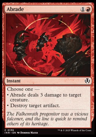 (139) Magic The Gathering Innistrad Remastered Single: Abrade  Common