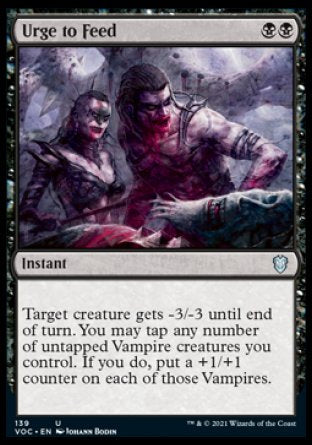 (139) Magic The Gathering Commander: Innistrad: Crimson Vow Single: Urge to Feed  Uncommon