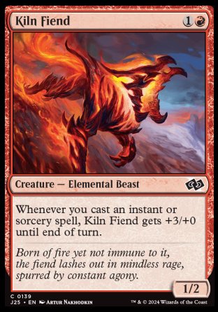 (139) Magic The Gathering Foundations Jumpstart Single: Kiln Fiend  Common