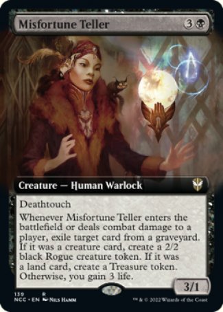 (139) Magic The Gathering Commander: Streets of New Capenna: Extras Single: Misfortune Teller  Rare