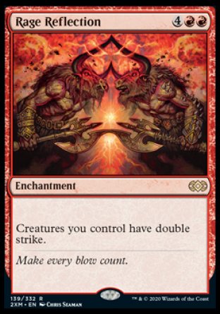 (139/332) Magic The Gathering Double Masters Single: Rage Reflection Holo Rare