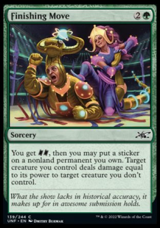 (139) Magic The Gathering Unfinity Single: Finishing Move Holo Common