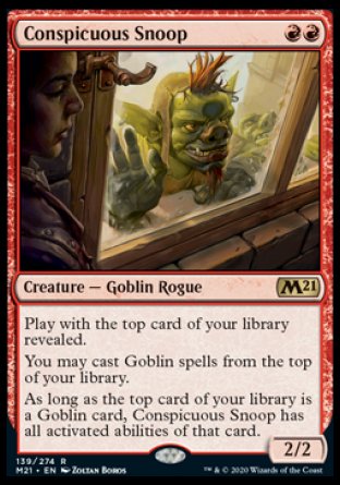 (139) Magic The Gathering Core 2021: Promos Single: Conspicuous Snoop (V.2)  Rare