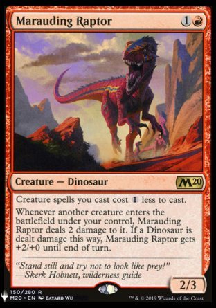 (150) Magic The Gathering The List Single: Marauding Raptor  Rare