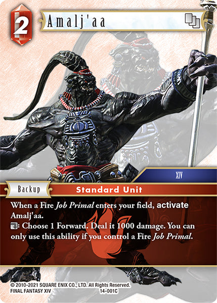 (001) Final Fantasy TCG Opus XIV: Crystal Abyss Single: Amalj'aa (14-001)  Common