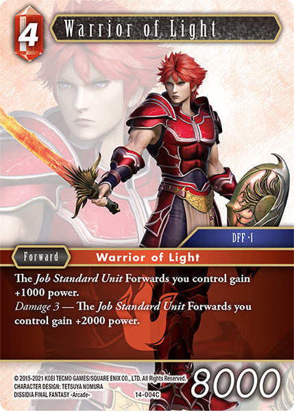 (004) Final Fantasy TCG Opus XIV: Crystal Abyss Single: Warrior of Light (14-004)  Common
