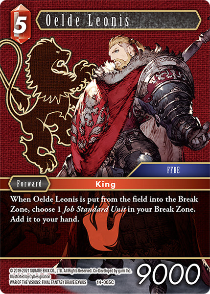 (005) Final Fantasy TCG Opus XIV: Crystal Abyss Single: Oelde Leonis (14-005) Holo Common