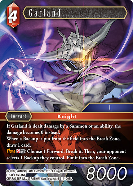 (007) Final Fantasy TCG Opus XIV: Crystal Abyss Single: Garland (14-007) (V.1) Holo Legend