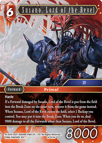 (011) Final Fantasy TCG Opus XIV: Crystal Abyss Single: Susano, Lord of the Revel (14-011)  Hero