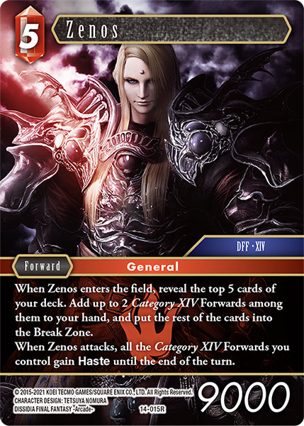 (015) Final Fantasy TCG Opus XIV: Crystal Abyss Single: Zenos (14-015) Holo Rare