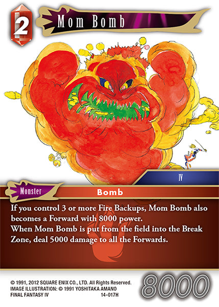 (017) Final Fantasy TCG Opus XIV: Crystal Abyss Single: Mom Bomb (14-017) Holo Hero