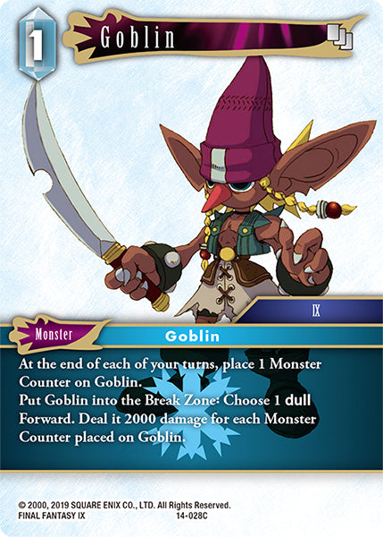 (028) Final Fantasy TCG Opus XIV: Crystal Abyss Single: Goblin (14-028)  Common