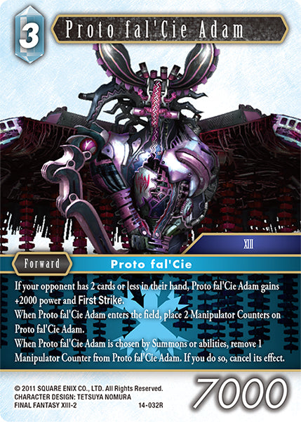 (032) Final Fantasy TCG Opus XIV: Crystal Abyss Single: Proto fal'Cie Adam (14-032) Holo Rare