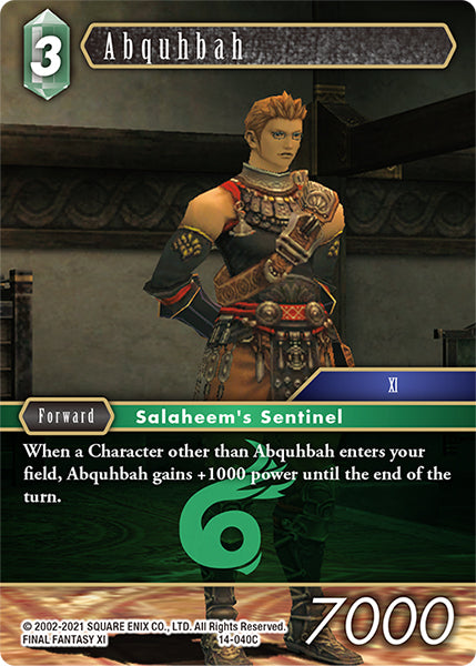 (040) Final Fantasy TCG Opus XIV: Crystal Abyss Single: Abquhbah (14-040) Holo Common
