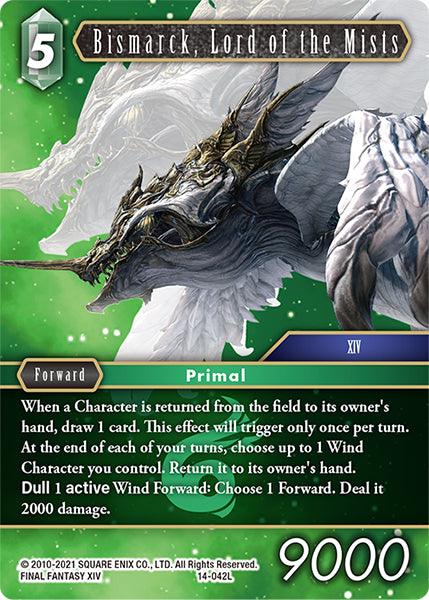 (042) Final Fantasy TCG Opus XIV: Crystal Abyss Single: Bismarck, Lord of the Mists (14-042) Holo Legend