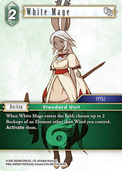(044) Final Fantasy TCG Opus XIV: Crystal Abyss Single: White Mage (14-044) Holo Common