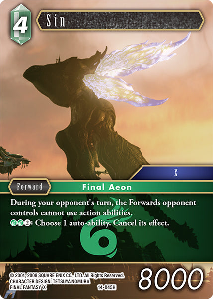 (045) Final Fantasy TCG Opus XIV: Crystal Abyss Single: Sin (14-045) Holo Hero