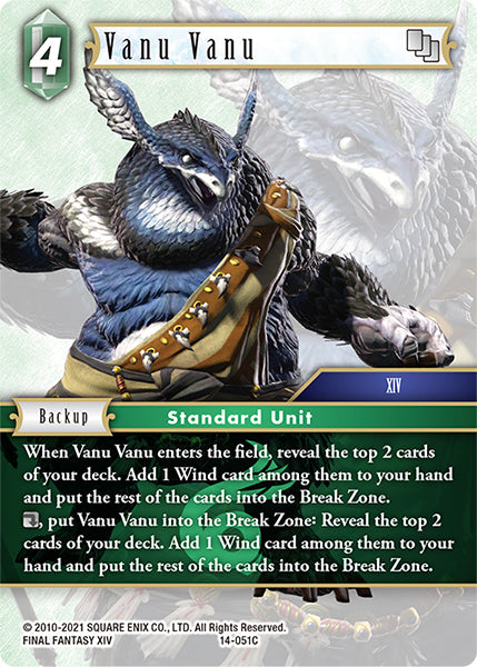 (051) Final Fantasy TCG Opus XIV: Crystal Abyss Single: Vanu Vanu (14-051) Holo Common