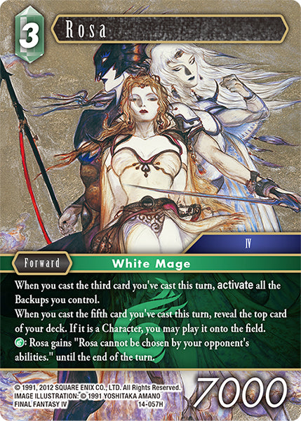 (057) Final Fantasy TCG Opus XIV: Crystal Abyss Single: Rosa (14-057) Holo Hero