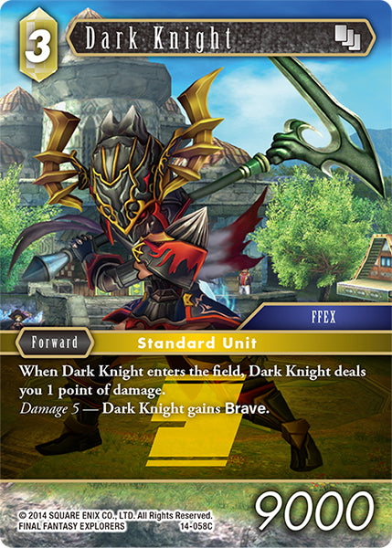 (058) Final Fantasy TCG Opus XIV: Crystal Abyss Single: Dark Knight (14-058)  Common