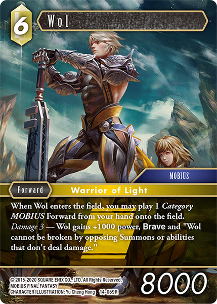 (059) Final Fantasy TCG Opus XIV: Crystal Abyss Single: Wol (14-059)  Rare