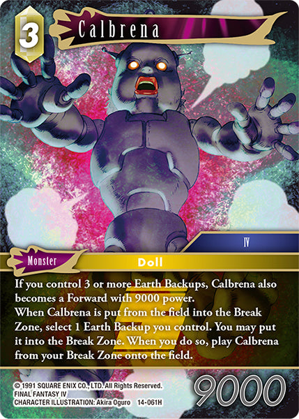 (061) Final Fantasy TCG Opus XIV: Crystal Abyss Single: Calbrena (14-061) (V.1) Holo Hero