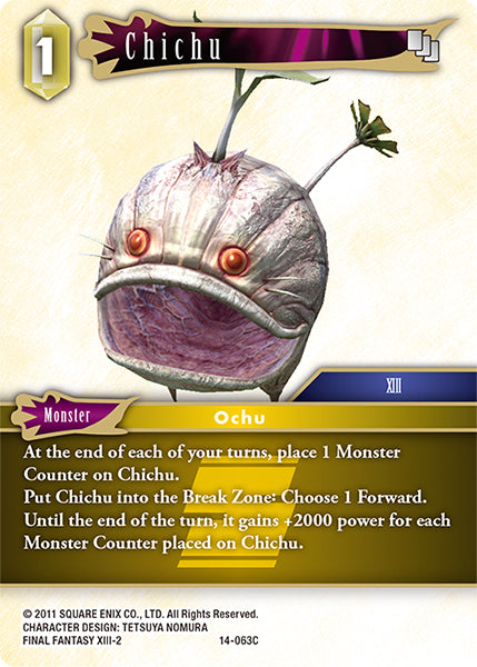 (063) Final Fantasy TCG Opus XIV: Crystal Abyss Single: Chichu (14-063) Holo Common