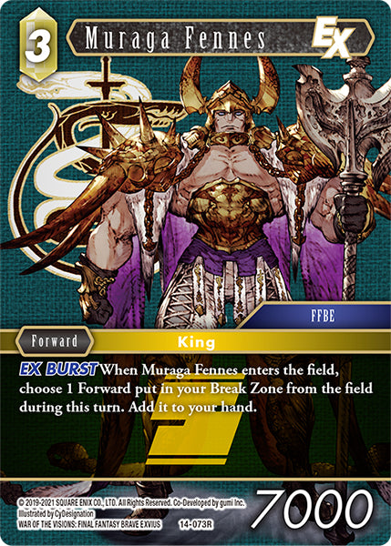 (073) Final Fantasy TCG Opus XIV: Crystal Abyss Single: Muraga Fennes (14-073) Holo Rare