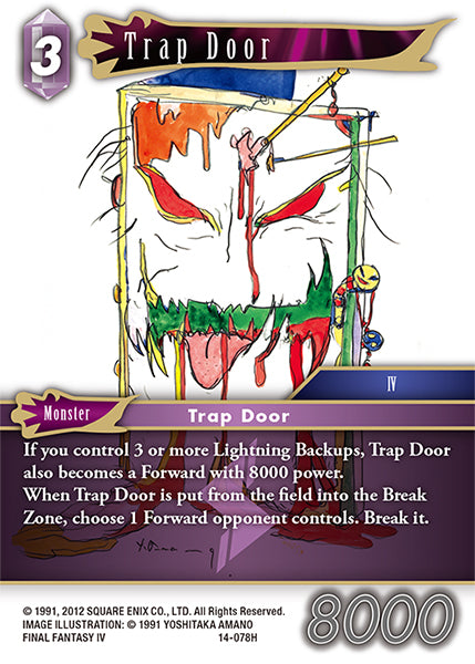 (078) Final Fantasy TCG Opus XIV: Crystal Abyss Single: Trap Door (14-078) Holo Hero