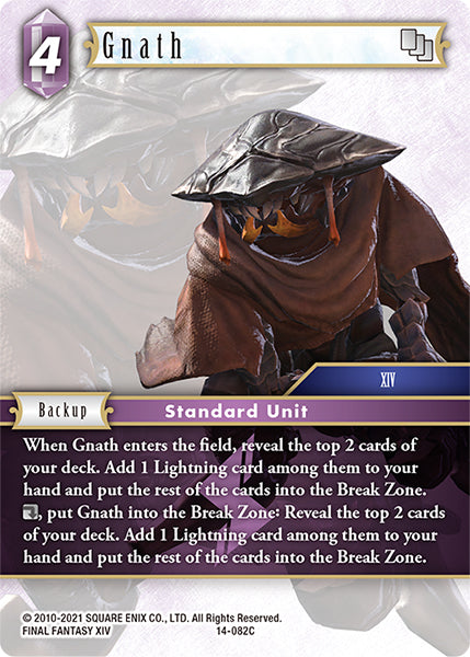(082) Final Fantasy TCG Opus XIV: Crystal Abyss Single: Gnath (14-082) Holo Common