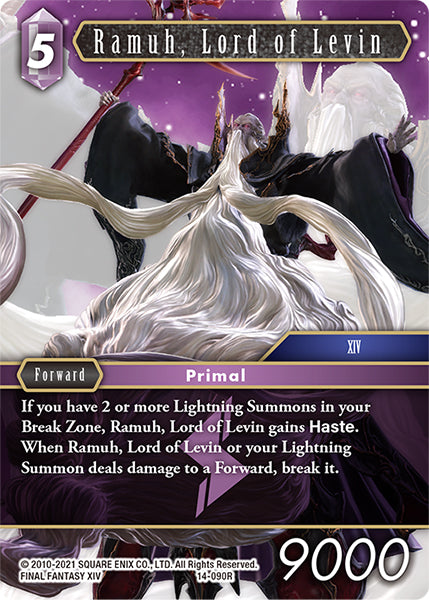 (090) Final Fantasy TCG Opus XIV: Crystal Abyss Single: Ramuh, Lord of Levin (14-090) Holo Rare