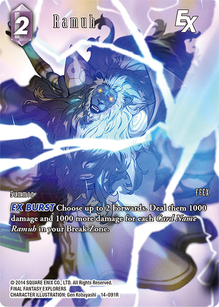 (091) Final Fantasy TCG Opus XIV: Crystal Abyss Single: Ramuh (14-091) (V.2) Holo Rare