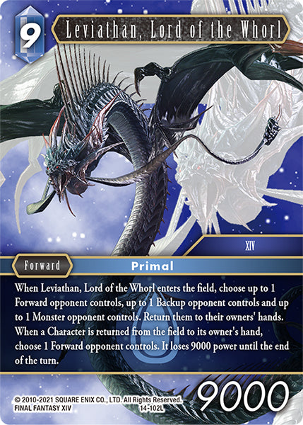 (102) Final Fantasy TCG Opus XIV: Crystal Abyss Single: Leviathan, Lord of the Whorl (14-102) Holo Legend