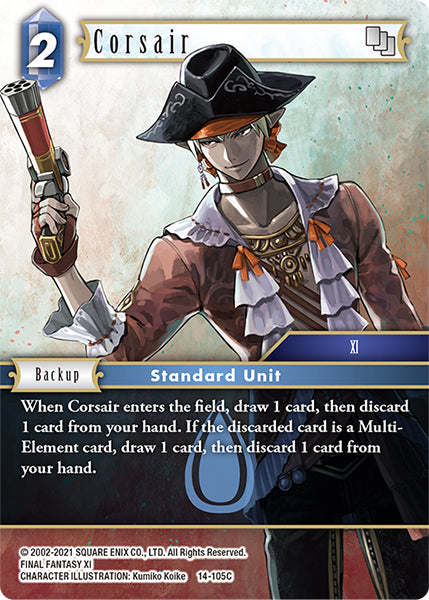 (105) Final Fantasy TCG Opus XIV: Crystal Abyss Single: Corsair (14-105) (V.1) Holo Common