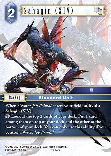 (107) Final Fantasy TCG Opus XIV: Crystal Abyss Single: Sahagin (XIV) (14-107) Holo Common