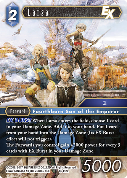 (112) Final Fantasy TCG Opus XIV: Crystal Abyss Single: Larsa (14-112)  Legend