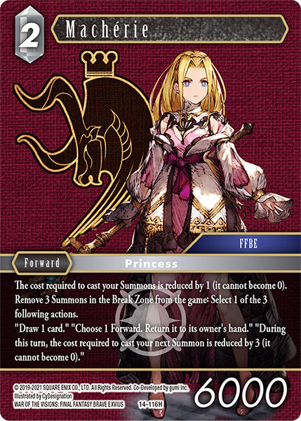 (116) Final Fantasy TCG Opus XIV: Crystal Abyss Single: Machérie (14-116) Holo Hero