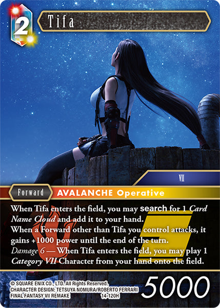 (120) Final Fantasy TCG Opus XIV: Crystal Abyss Single: Tifa (14-120) Holo Hero