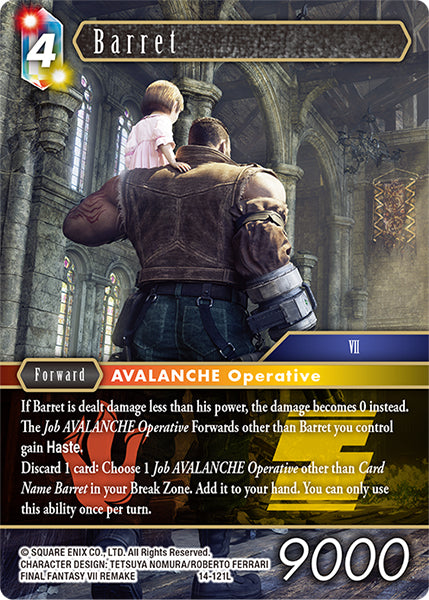(121) Final Fantasy TCG Opus XIV: Crystal Abyss Single: Barret (14-121) Holo Legend