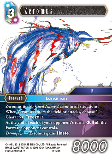(124) Final Fantasy TCG Opus XIV: Crystal Abyss Single: Zeromus (14-124) Holo Hero