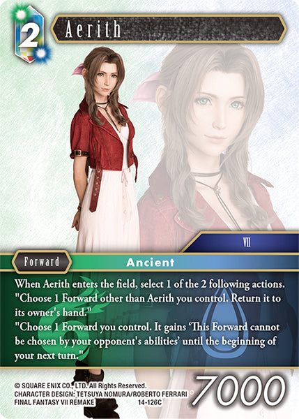 (126) Final Fantasy TCG Opus XIV: Crystal Abyss Single: Aerith (14-126)  Common