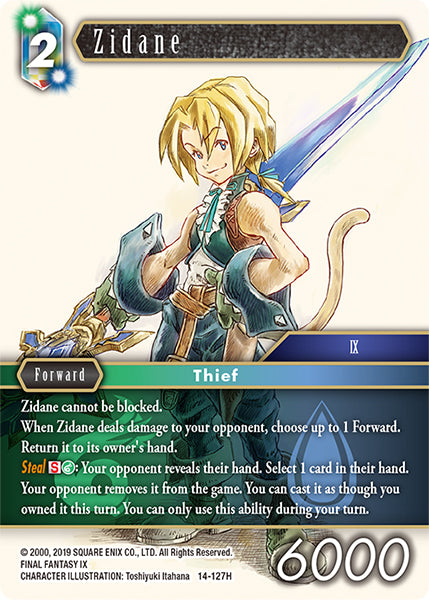(127) Final Fantasy TCG Opus XIV: Crystal Abyss Single: Zidane (14-127) Holo Hero