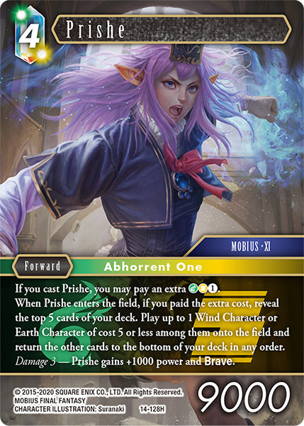 (128) Final Fantasy TCG Opus XIV: Crystal Abyss Single: Prishe (14-128) Holo Hero